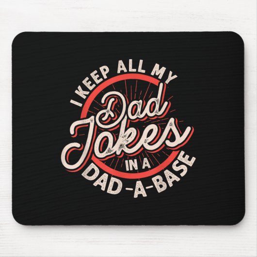 Programmer Dad Nerdy Father Database Geeky Dad Jok Mousepad (Vorne)