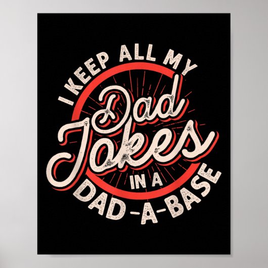 Programmer Dad Nerdy Father Database Geeky Dad Jok Poster (Vorne)