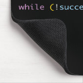 Programmer Developer Coding Humor Try Again Loop Mousepad (Ecke)