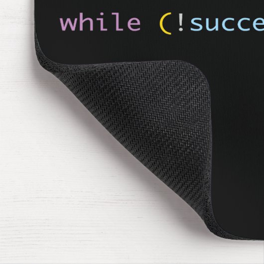 Programmer Developer Coding Humor Try Again Loop Mousepad (Ecke)