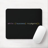 Programmer Developer Coding Humor Try Again Loop Mousepad (Mit Mouse)