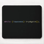 Programmer Developer Coding Humor Try Again Loop Mousepad (Vorne)