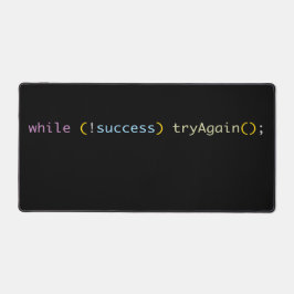 Programmer Developer Coding Humor Try Again Loop Schreibtischunterlage