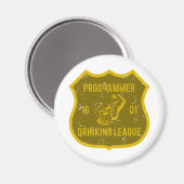 Programmer Drink League Magnet (Vorderseite/Rückseite)
