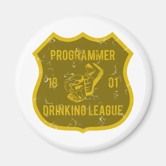 Programmer Drink League Magnet (Vorne)