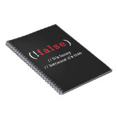 Programmer !False True Code Programmieren Coding Notizblock (Rechte Seite)