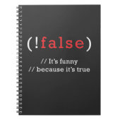 Programmer !False True Code Programmieren Coding Notizblock (Vorderseite)