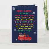 Programmer Funny Christmas Feiertagskarte (Vorderseite)
