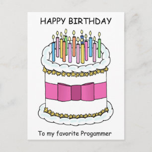 Programmer Happy Birthday Postkarte