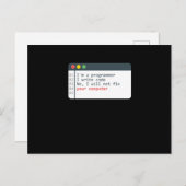 Programmer HTML Computer Coder Coding Programming  Postkarte (Vorne/Hinten)