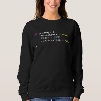 Programmer  If Coding Headphones Programming Joke Sweatshirt