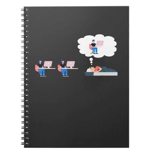 Programmer Life IT Computer Scientist Workaholic Notizblock (Vorderseite)