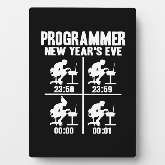 Programmer Neujahr Fotoplatte (Vorderseite)