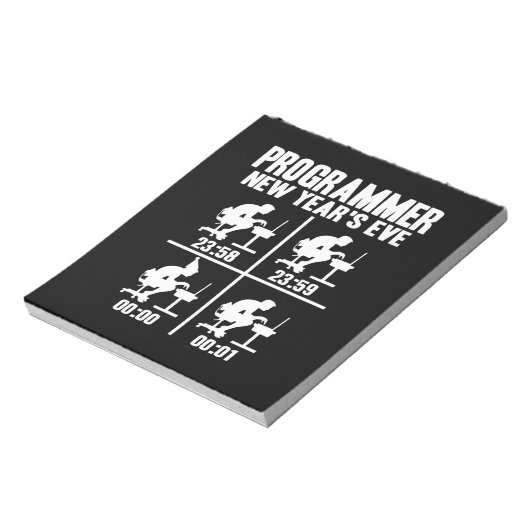 Programmer Neujahr Notizblock (Rotiert)
