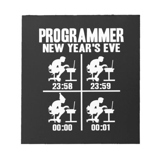 Programmer Neujahr Notizblock (Vorderseite)