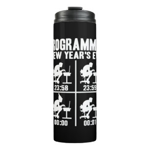 Programmer Neujahr Thermosbecher