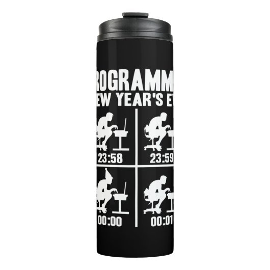 Programmer Neujahr Thermosbecher (Vorderseite)