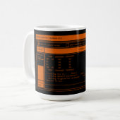 Programmer Orange Terminal Coffee Tasse (Vorderseite Links)