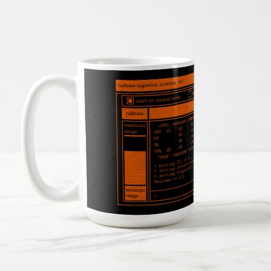 Programmer Orange Terminal Coffee Tasse (Links)