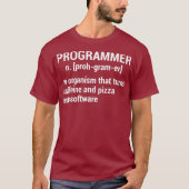 Programmer Organismus verwandelt Coffeine Pizza T-Shirt (Vorderseite)