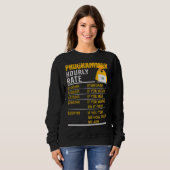 Programmer Stundenrate Coder Programmierung Meme S Sweatshirt (Vorne ganz)
