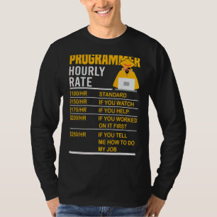 Programmer Stundenrate Coder Programmierung Meme S T-Shirt