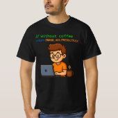 Programmer T-Shirt – Error 404 Productivity (Vorderseite)