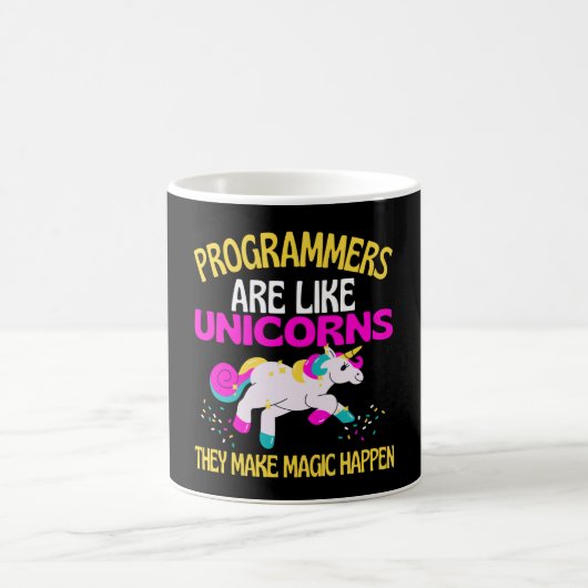 Programmer Unicorn , Magical Unicorn Programmer Kaffeetasse (Mittel)