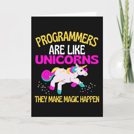 Programmer Unicorn , Magical Unicorn Programmer Karte (Vorderseite)