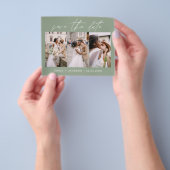 Programmgrüner QR-Code - Save the Date 3 Foto Flyer (Gruppe)