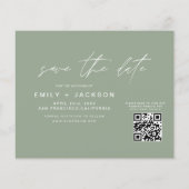 Programmgrüner QR-Code - Save the Date 3 Foto Flyer (Hinten)