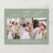 Programmgrüner QR-Code - Save the Date 3 Foto Flyer (Vorne)