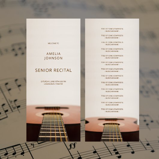 Programmheft für das Abschlusskonzert Moderner Git