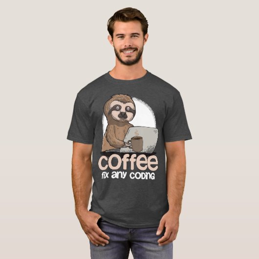 Programmier-Coding-Gift für Computer Science Sloth T-Shirt (Vorne ganz)