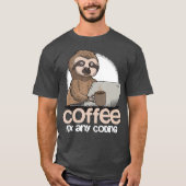 Programmier-Coding-Gift für Computer Science Sloth T-Shirt (Vorderseite)