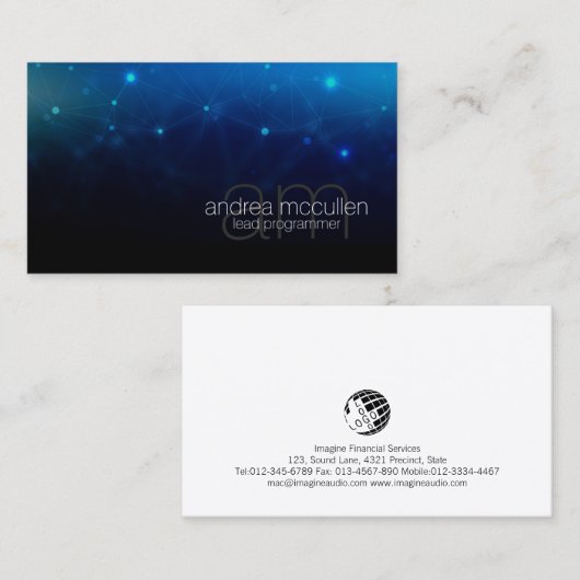 Programmier-Engineer für Schaltungen für Monogramm Visitenkarte (Vorne/Hinten)