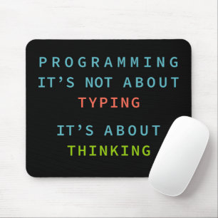 Programmier-Mindset-Zitat für Coder & Entwickler  Mousepad