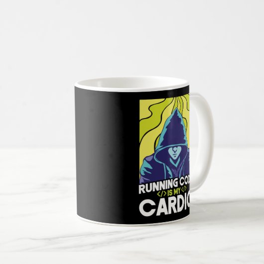 Programmier-Programmierung, die den Code ausführt, Kaffeetasse (VorderseiteRechts)