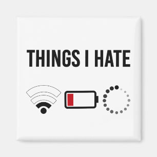 Programmier-Shirt Dinge, die ich Hate Program Icon Magnet