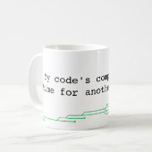 Programmier-Spaß-Puffer Kaffeetasse (Vorderseite Links)