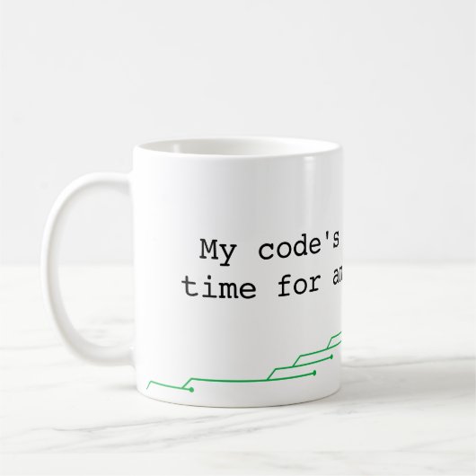 Programmier-Spaß-Puffer Kaffeetasse (Links)