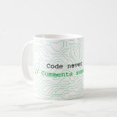 Programmier-Spaß-Puffer Kaffeetasse (Vorderseite Links)
