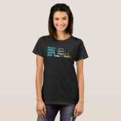 Programmier SQL Quest Geek Database Coding T-Shirt (Vorne ganz)