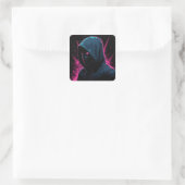 Programmieraufkleber - Lustiges Code- & Tech-Desig Quadratischer Aufkleber (Tasche)