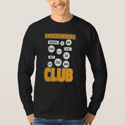 Programmierclub Entwickler Software Programmierung T-Shirt (Vorderseite)