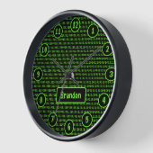 Programmiercode SciFi Style Grün/Schwarz - Jeder N Uhr (Winkel)