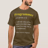 Programmierdefinition Funny Computer Nerd T-Shirt (Vorderseite)