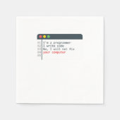 Programmieren des HTML-Computercoders Serviette (Vorderseite)