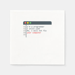 Programmieren des HTML-Computercoders Serviette