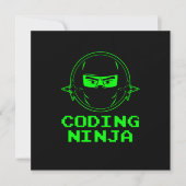 Programmieren des Ninja Coder Programmierers Entwi Einladung (Vorderseite)
